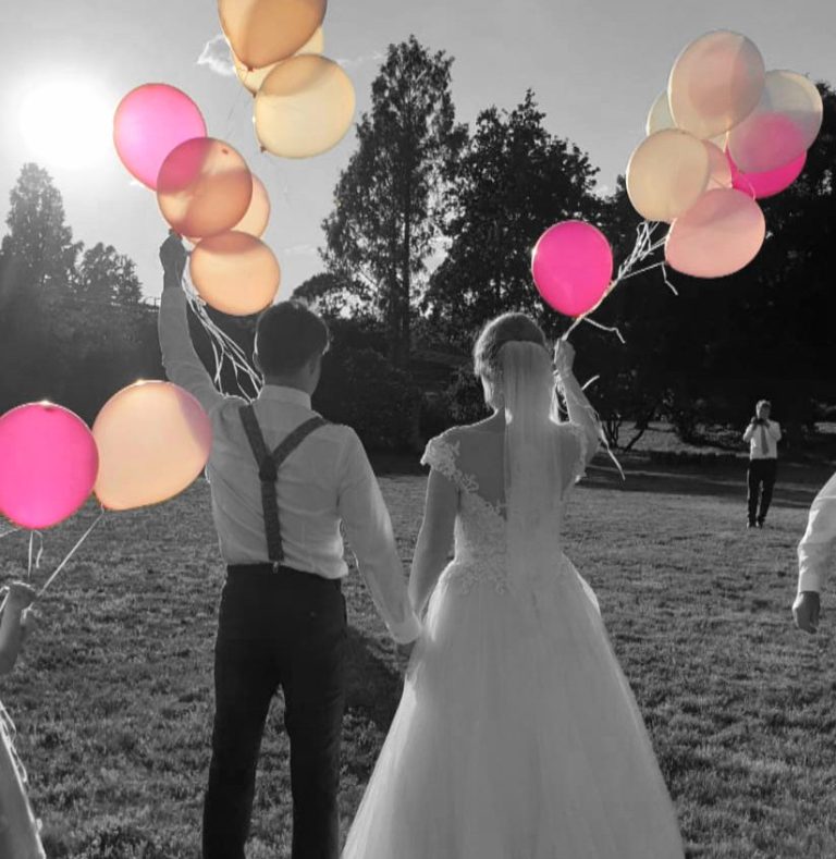 Brautpaar, DJ, Hochzeit, Halle